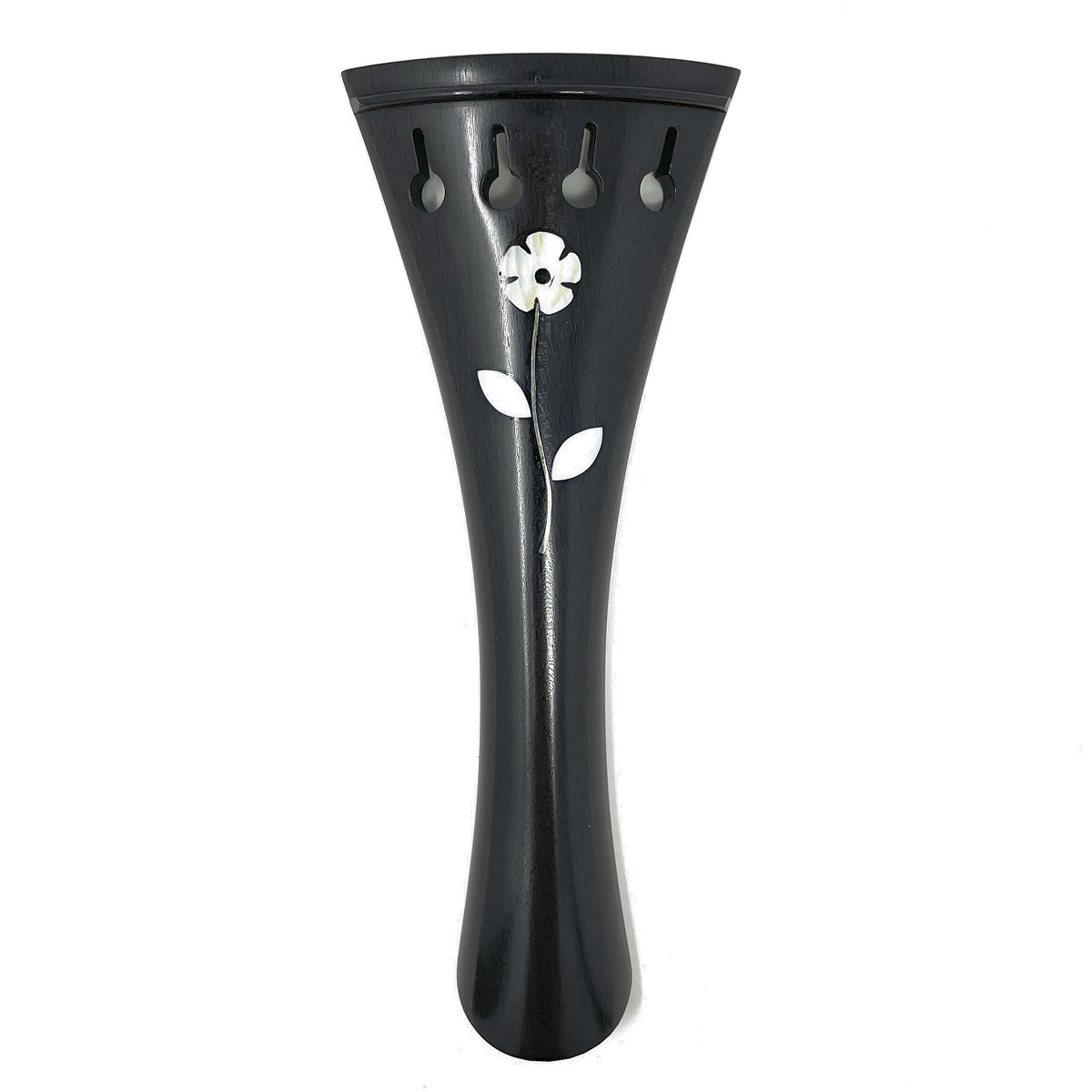 Tailpiece Viola French Ebony MOP Flowers