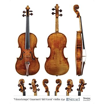 Poster Guarneri del Ges&ugrave; violin &quot;Vieuxtemps&quot; 1741
