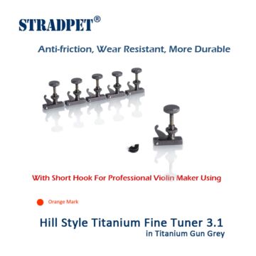 Fine Tuner Titanium Violin Loop, Short Hook, Gun Gray