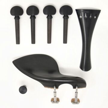 Set Violin English, round tp, Ebano/Ebano