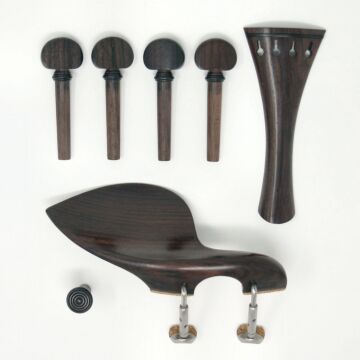 Set Violin English, round tp, Rosewood/Ebony