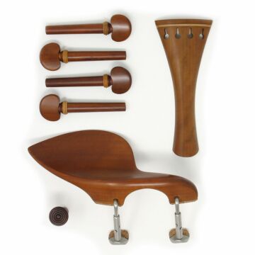 Set Violin English, round tp, Boxwood/Boxwood
