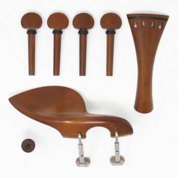 Set Violin English, round tp, Boxwood/Ebony