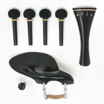 Violin Set English pegs Ebony/Boxwood and Strad chinrest