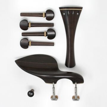 Set Viola English, round tp, Rosewood/Boxwood