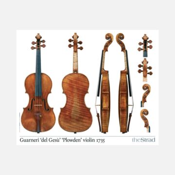 Poster Guarneri del Ges&ugrave; violin &quot;Plowden&quot; 1735