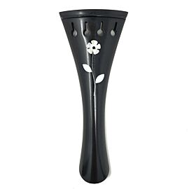 Tailpiece Viola French Ebony MOP Flowers
